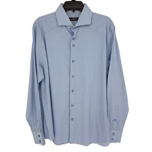 VIA UOMO Men's Dress Shirt Micro Plaid Check